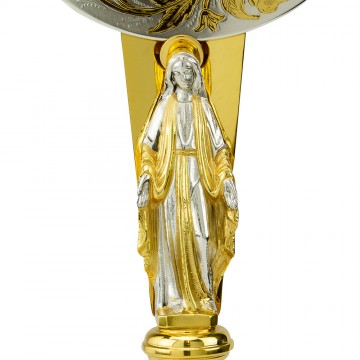 Monstrance in two tone brass