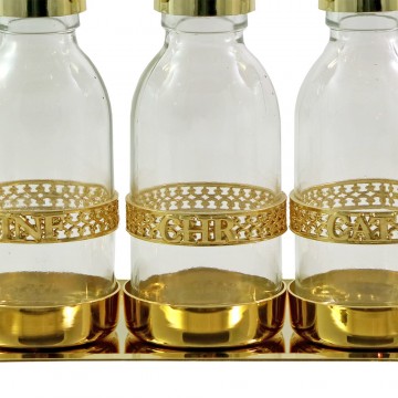 Holy Oil Bottles with Tray
