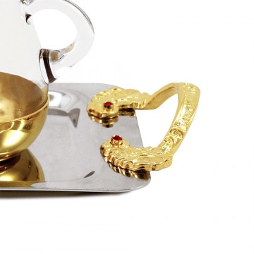 Cruet Set with Brass Tray