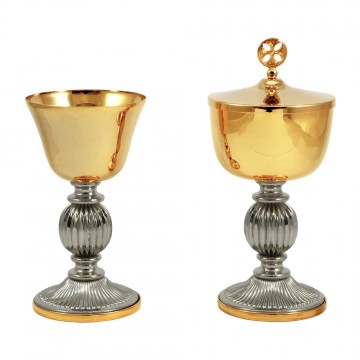 Chalice and Ciborium in Brass