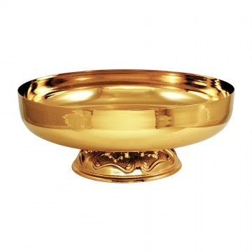Brass paten with decorated...
