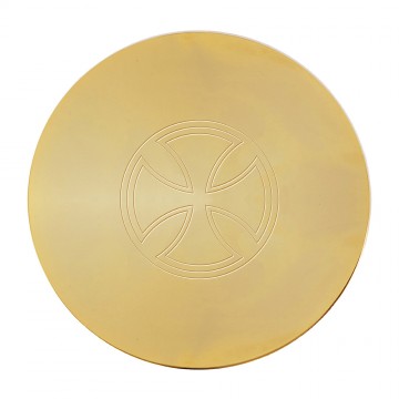 Engraved brass paten