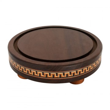 Glass Bell Base with Greek...