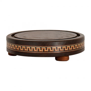 Glass Bell Base with Greek...