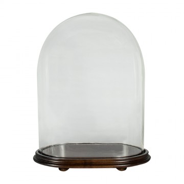 Glass Dome with Oval Base...