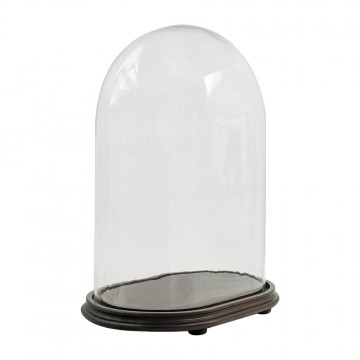 Glass Dome with Oval Base...