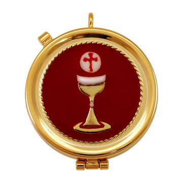 Host Pyx in Enameled Brass