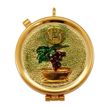 Eucharist Pyx Golden Brass