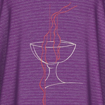 Purple Chasuble in Wool and...