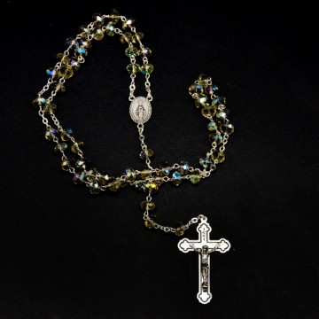 Rosary in Faceted Glass