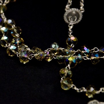 Rosary in Faceted Glass