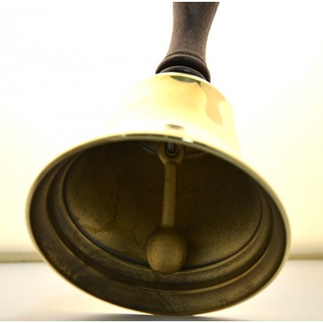 Brass Bell with Wooden Handle