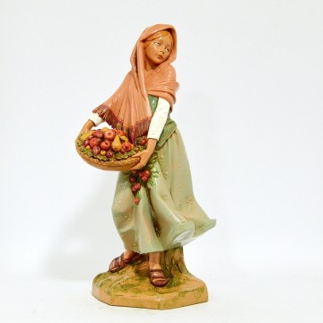 Woman with Fruit Basket...