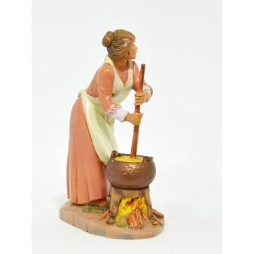 Shepherdess Making Polenta...