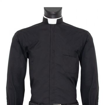 Shirt with Roman Collar in...