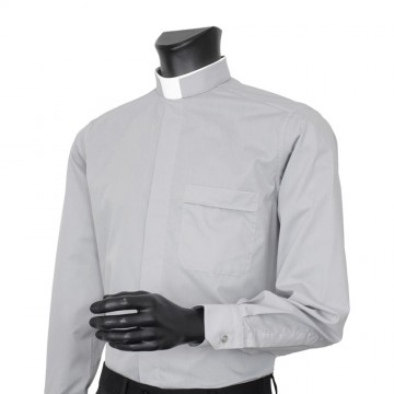 Shirt with Roman Collar in...