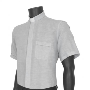 Clergy Shirt in Linen with...
