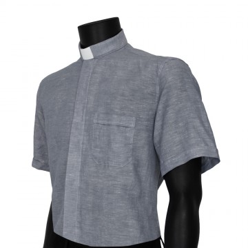 Short-sleeved Clerical...