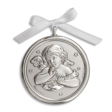 Crib Medal Angel with White...