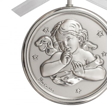 Crib Medal Angel with White...