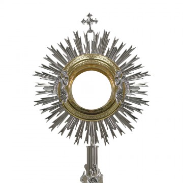Monstrance in silver-plated...