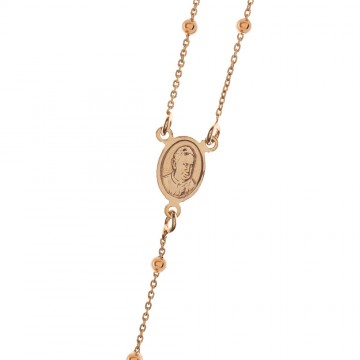Rosary Necklace Rose Silver...