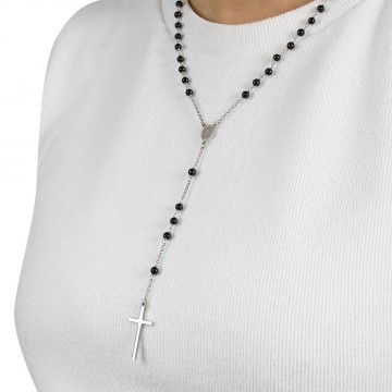 AMEN Rosary in Silver with...