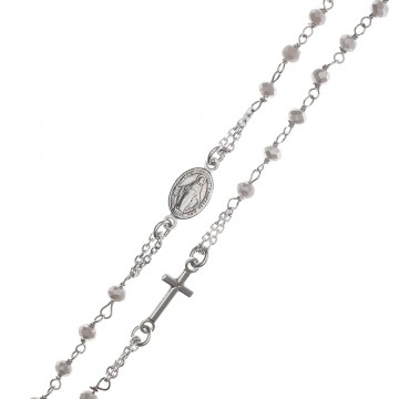 AMEN Rosary Necklace Silver...