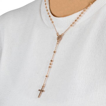Rosary Diamond-cut Necklace...
