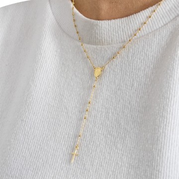Rosary Necklace in 9kt Gold...