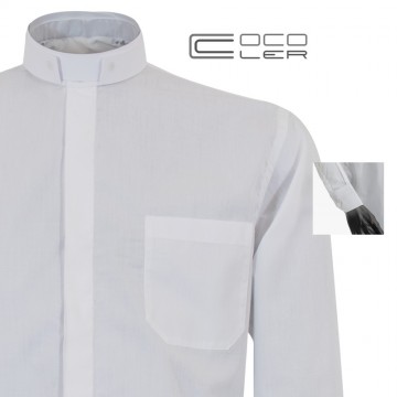 Shirt with Roman Collar in...