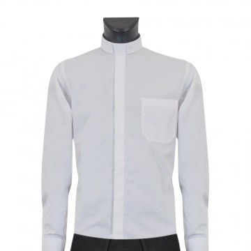 Shirt with Roman Collar in...
