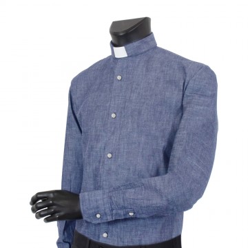 Clergy Shirt in Denim...
