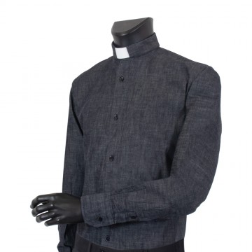 Clergy Shirt in Denim...