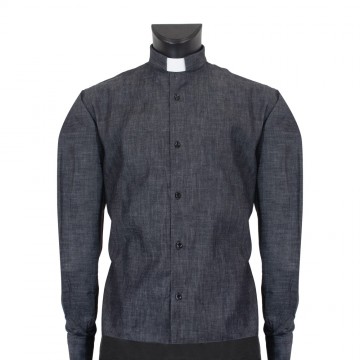 Clergy Shirt in Denim...
