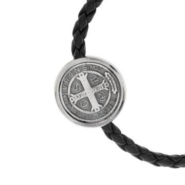 Leather Bracelet with Saint...
