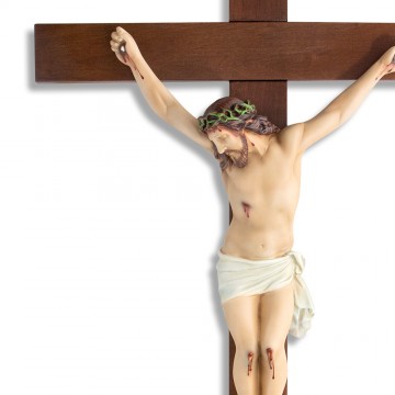 Wooden Crucifix with Resin...