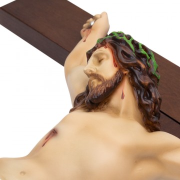 Wooden Crucifix with Resin...
