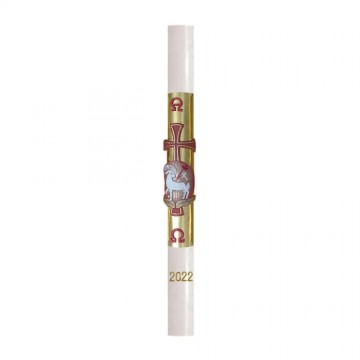 Easter Candle with Gold Leaf