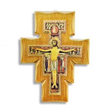 Saint Damian Crucifix in Wood