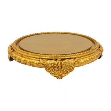 Glass Dome with Carved Base...