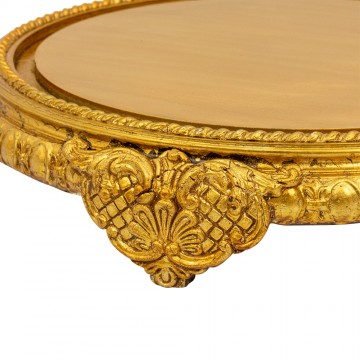 Glass Dome with Carved Base...