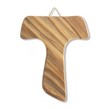 Tau Cross in Olive Wood