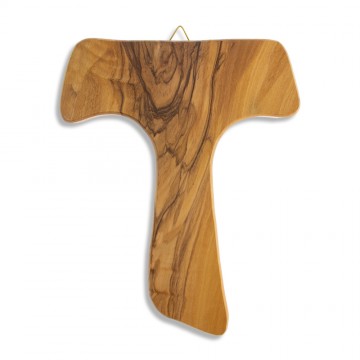 Tau Cross in Olive Wood