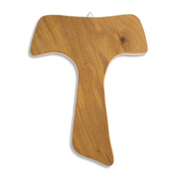 Tau Cross in Olive Wood