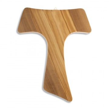 Tau Cross in Olive Wood