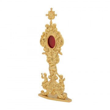 Reliquary in gold plated brass