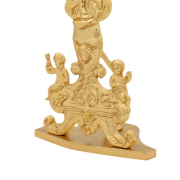 Reliquary in gold plated brass