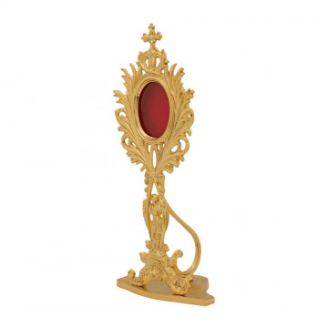 Reliquary in golden brass...