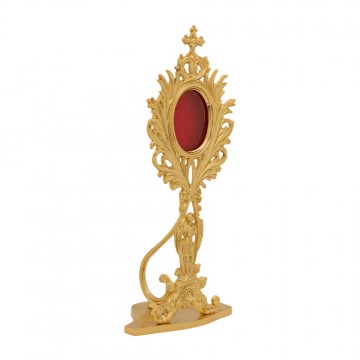 Reliquary in golden brass...
